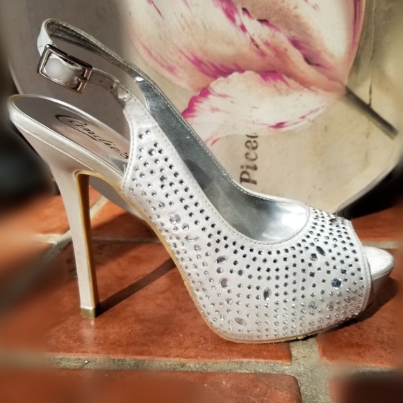 Candie's Shoes - CANDIES 5" rhinestone heels sz 8